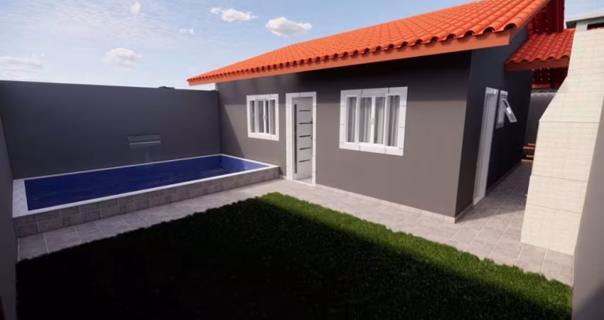 Casa para Venda em Itanhaém, Jardim das Palmeiras, 2 dormitórios, 1 suíte, 1 banheiro, 2 vagas