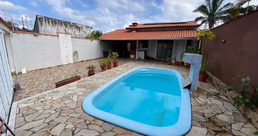 Casa para venda em itanhaém, jardim das palmeiras, 3 dormitórios, 1 suíte, 1 banheiro, 2 vagas