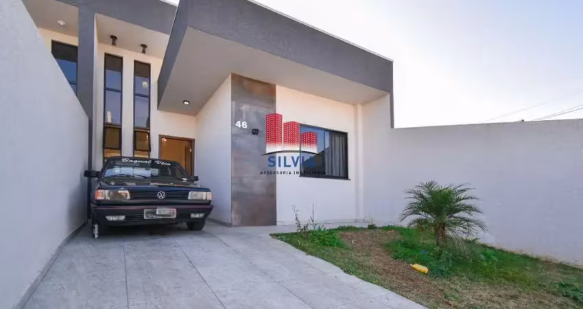 Belíssima casa com 3 quartos, suíte e quintal, na fazenda rio grande