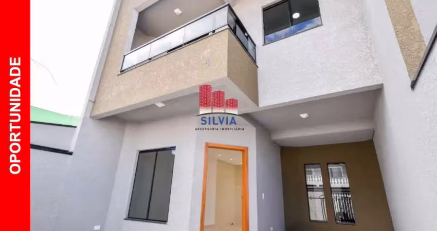 Belíssimo sobrado no sítio cercado com 3 quartos e 80.00m² no sitio cercado - à 100m da r. tijucas do sul