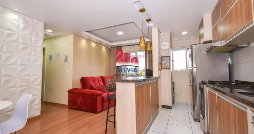 Maravilhoso apartamento semi mobiliado com 3 quartos, sacada, 64m² e 2 vagas de garagem em Araucária (Capela Velha)