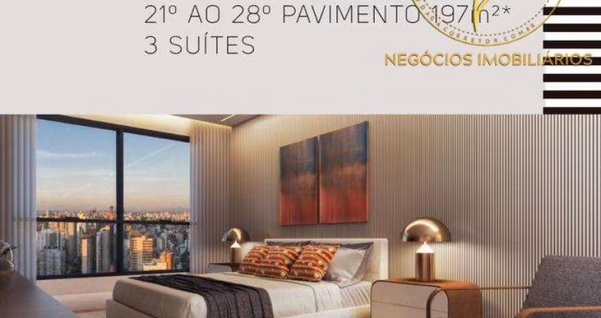Apartamento para venda em Bigorrilho de 159.00m² com 3 Quartos, 3 Suites e 3 Garagens