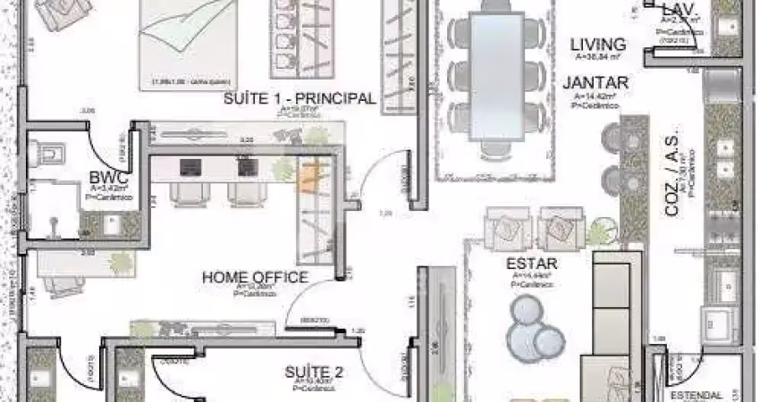 Excelente apartamento no jardins da brava residencial