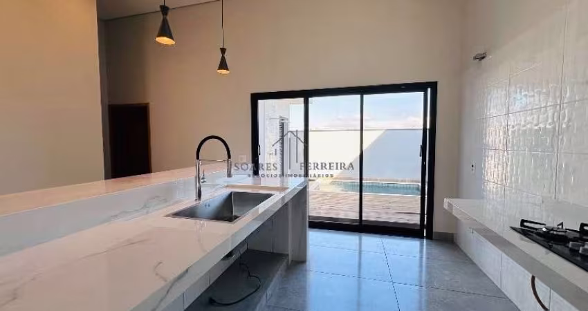 Casa ampla e moderna em condomínio à venda em Salto-SP, Residencial Lagos D'icaraí: 3 quartos, 3 suítes, 2 salas, 5 banheiros, 4 vagas, 171m².