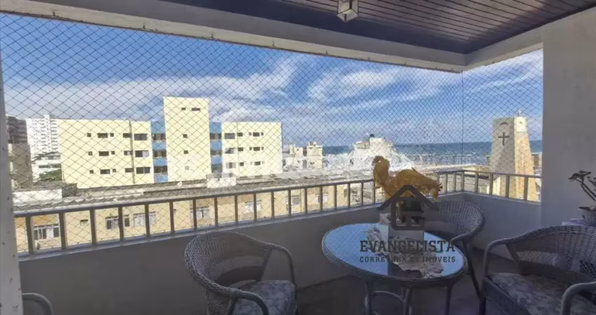 Apartamento á venda, salvador/ba, pituba, 04 quartos com varanda e vista para o mar