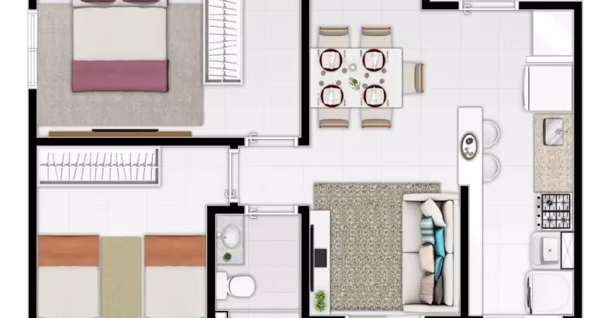 Apartamento à venda em indaiatuba-sp: 2 quartos, 1 suíte, 2 vagas - villa helvetia, 51,32 m² de puro conforto!