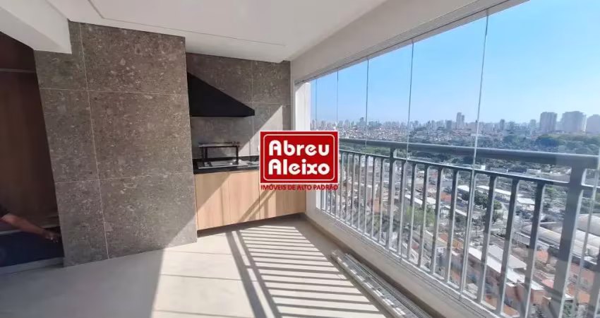 Tatuapé - apartamento com 2 dormitorios (1 suite) , área útil de 81 m² + 2 vagas de garagem - alto padrão de acabamento  - varanda gourmet com churrasqueira e fechamento em vidro - andar alto !