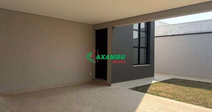 Imperdível-Casa à venda nova em Itupeva-SP, bairro Lagoa: 3 suítes, 2 closet, sala, 3 banheiros, lavabo, 2 vagas de garagem, 140m².