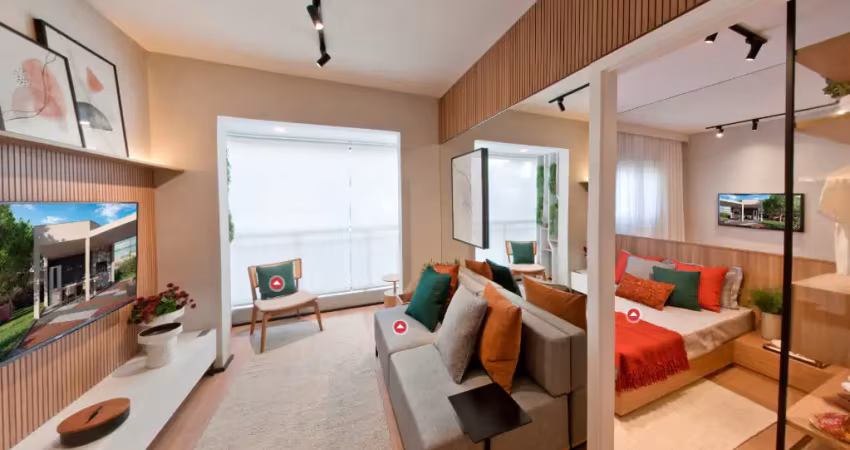 Apartamento 01 dormitório e varanda na região da liberdade