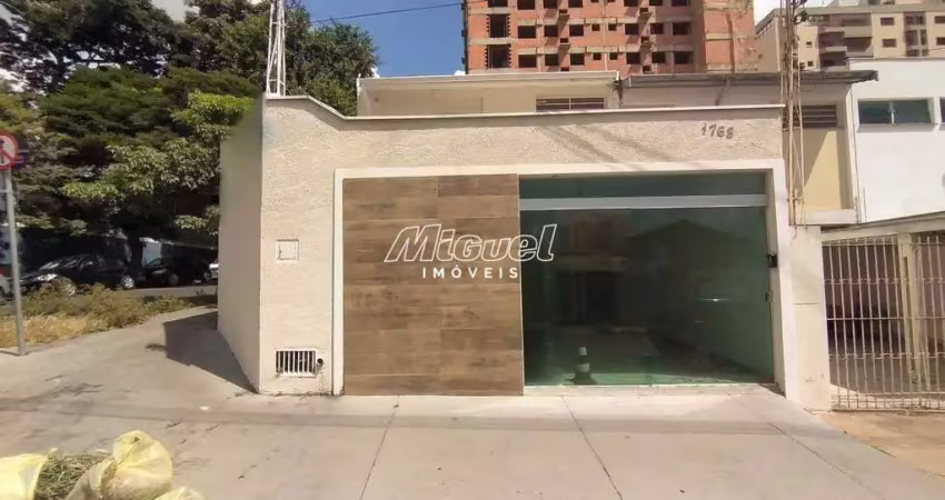 Casa comercial, para aluguel, 3 quartos, cidade alta - piracicaba