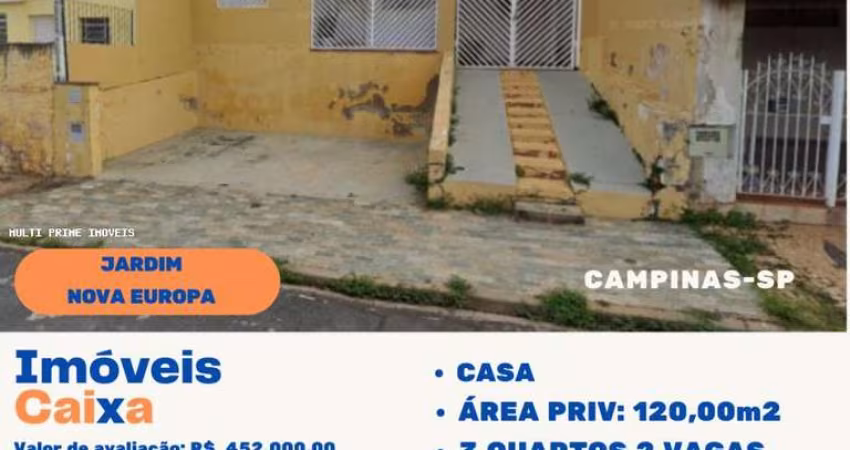 Casa para Venda em Campinas, Jardim Nova Europa, 3 dormitórios, 2 banheiros, 2 vagas