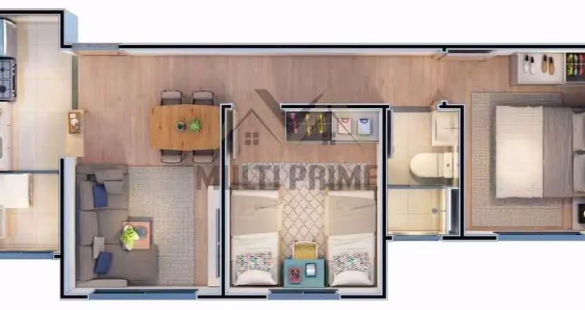 Apartamento para venda em ribeirão preto, quinta da primavera, 2 dormitórios, 1 banheiro, 1 vaga