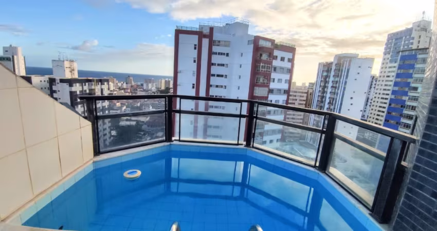 Cobertura na Pituba - 1 Quarto Mobiliado com Vista Mar - Piscina Privativa