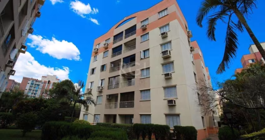 Apartamento de dois quartos e uma vaga de garagem em condomínio com infraestrutu