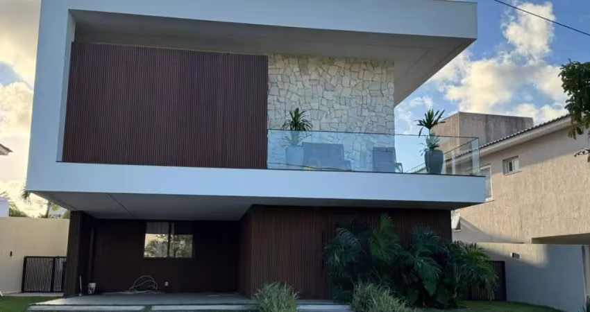 Casa em condomínio para locação em camaçari, alphaville (abrantes), 4 dormitórios, 4 suítes, 6 banheiros, 4 vagas