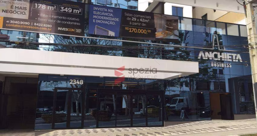 Sala à venda, 349 m² por R$ 3.562.618,19 - Champagnat - Curitiba/PR