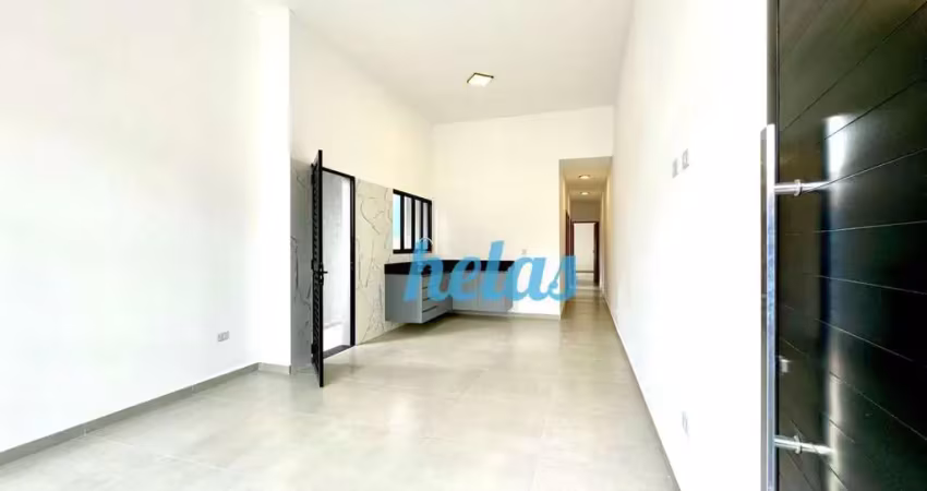 Casa térrea - 3 dorms (1 suíte) - sala com cozinha integrada - quintal - 2 gargs - 80m² - jardim imperial - atibaia/sp