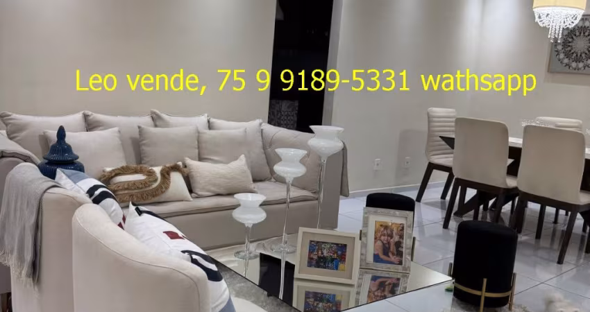 Linda casa, Bairro Sim, 3|4 suíte, área goumert