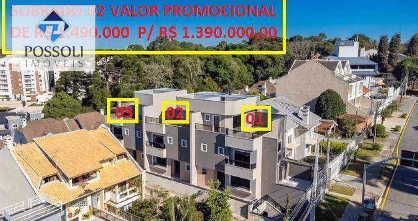 Sobrado com 3 dormitórios à venda, 309 m² por R$ 1.390.000,00 - São Lourenço - Curitiba/PR