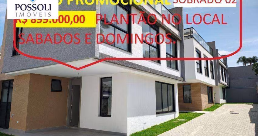 Sobrado com 3 dormitórios à venda, 160 m² por R$ 899.000,00 - São Lourenço - Curitiba/PR