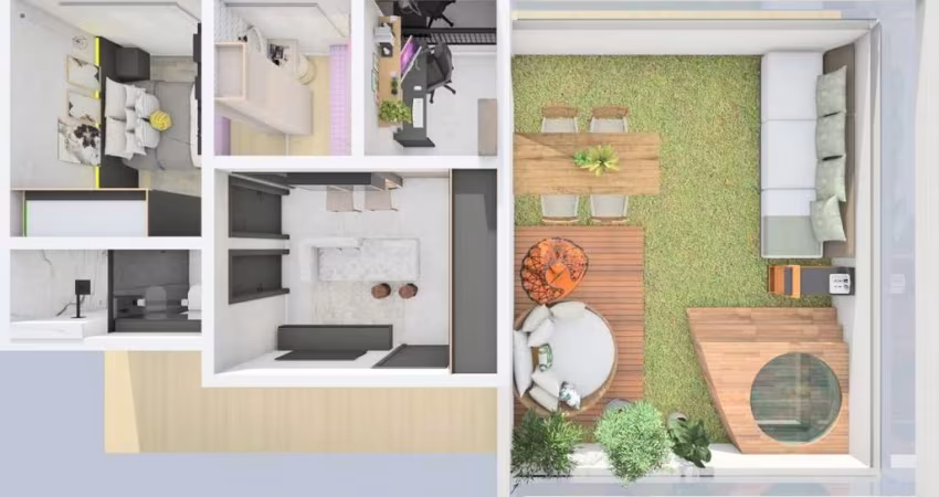 Imperdível cobertura para venda com 2 quartos, 63m²