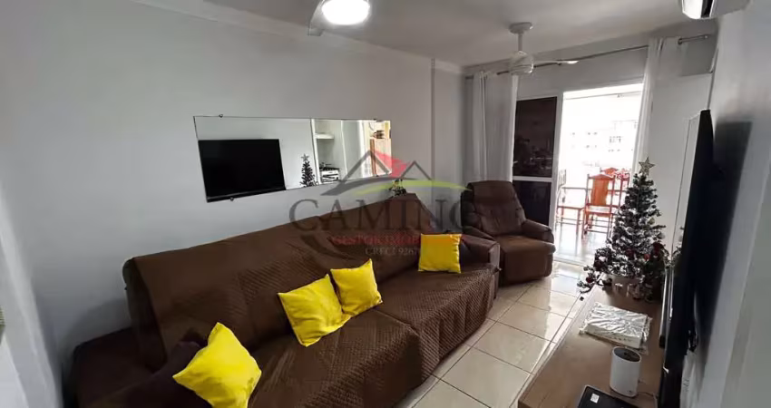 Apartamento à venda em condominio resort com 2 domitórios (1 suìte), 2 banheiros, sala, cozinha planejada, sacada goumert e área de serviço. enseada, guarujá/sp.