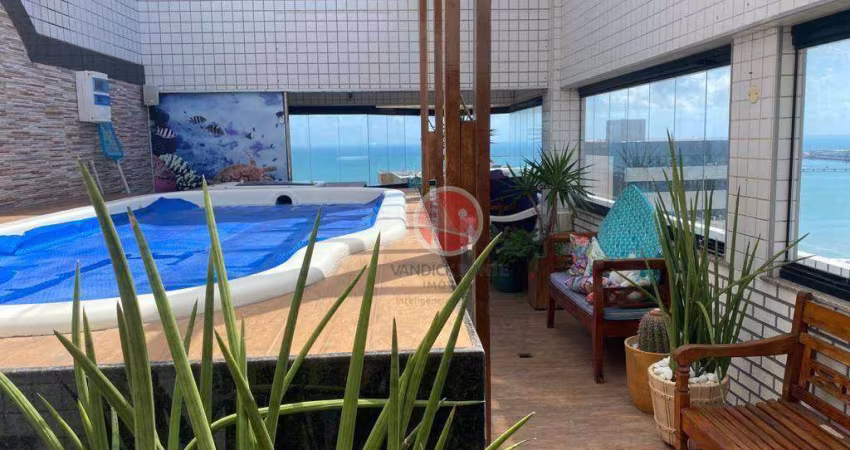 Cobertura com 4 dormitórios, 413 m² - venda por R$ 3.000.000,00 ou aluguel por R$ 33.763,55/mês - Mucuripe - Fortaleza/CE