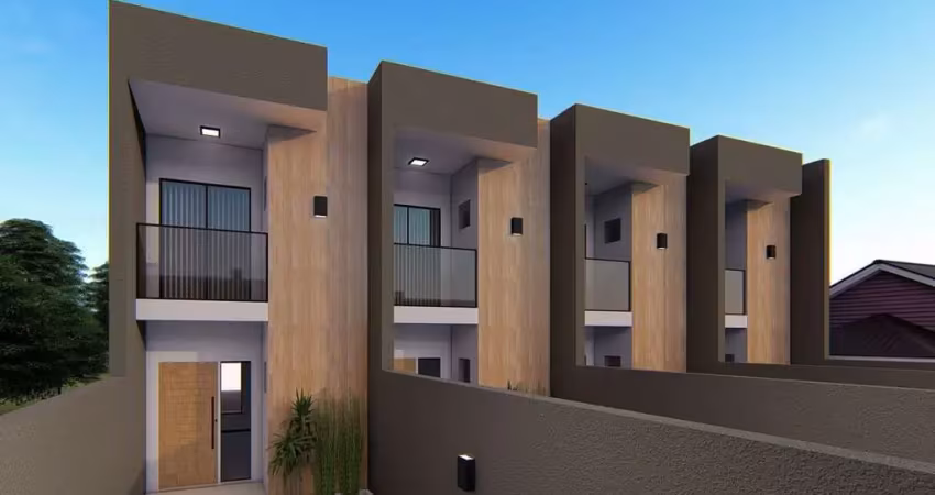 Sobrado geminado à venda em joinville-sc, no bairro boa vista: 2 quartos, 2 suítes, 2 salas, 2 vagas de garagem, 72,00 m².