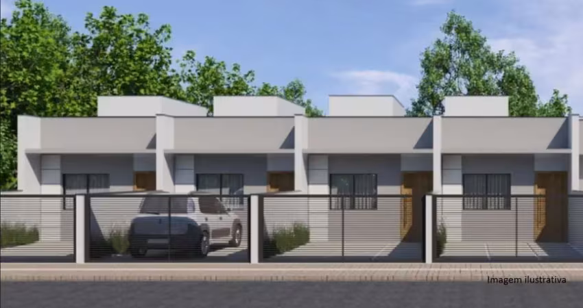 Casa com 2 quartos e garagem na nova brasília, joinville-sc: 55m² de conforto e praticidade.