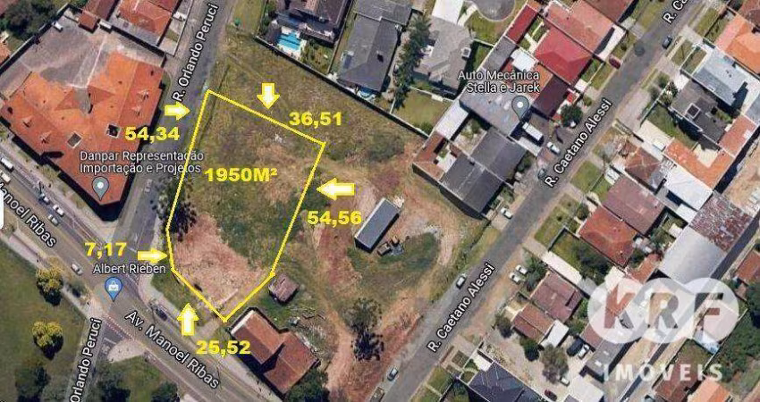 Terreno à venda, 1950 m² por R$ 5.200.000,00 - Santa Felicidade - Curitiba/PR