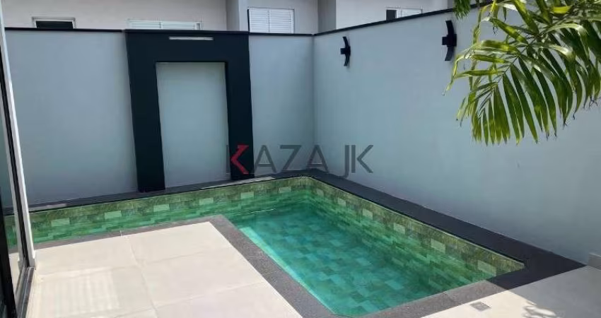 Casa em condomínio para locação em Jundiaí-SP, Reserva da Mata 3 quartos (1 suíte) 1 sala,lavabo, espaço gourmet piscina, 3 vagas de garagem, 100m².