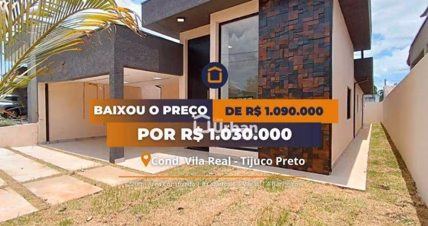 Casa de Condomínio para venda em Tijuco Preto de 220.00m² com 3 Quartos, 1 Suite e 4 Garagens