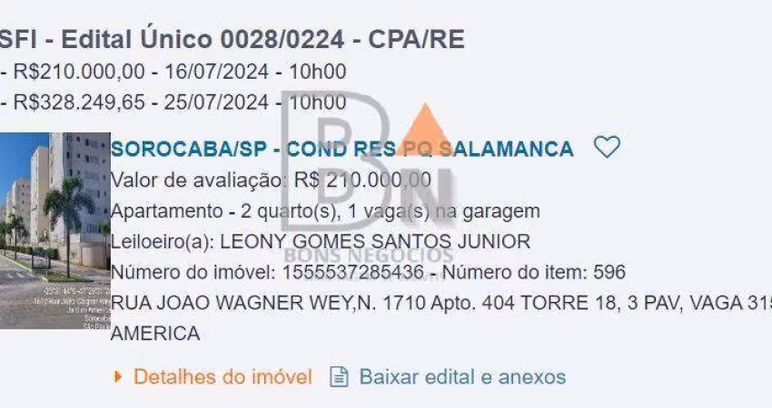 Apartamento para venda em Jardim América de 47.00m² com 2 Quartos e 1 Garagem