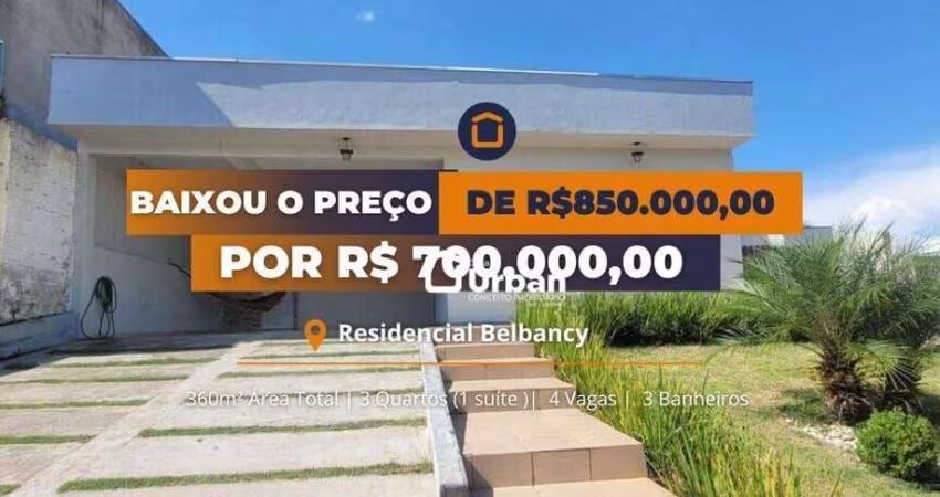 Casa de Condomínio para venda em Condominio Belbancy de 130.00m² com 3 Quartos, 1 Suite e 4 Garagens