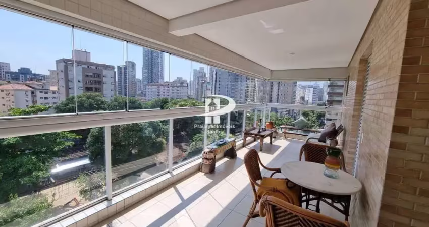 Apartamento para venda em gonzaga de 133.00m² com 3 quartos, 3 suites e 2 garagens