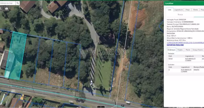 Terreno à venda na Rua Brasílio Cuman, 650, São Braz, Curitiba