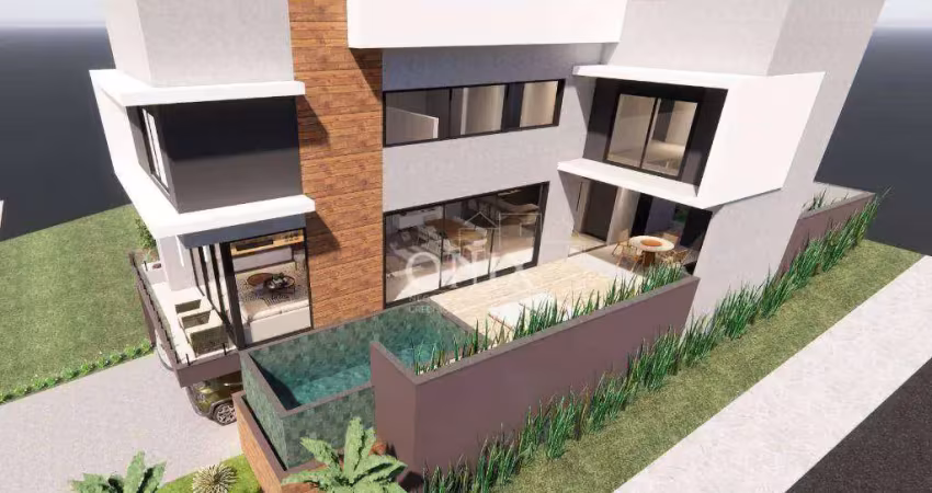 Casa de condomínio para venda em cézar de souza de 285.00m² com 3 quartos, 3 suites e 4 garagens