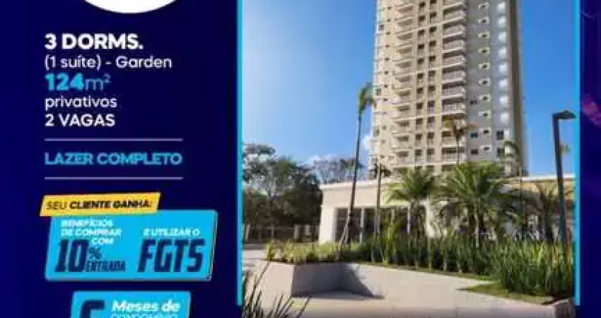 Apartamento para venda em cézar de souza de 124.00m² com 3 quartos, 1 suite e 2 garagens