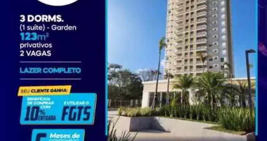 Apartamento para venda em cézar de souza de 123.00m² com 3 quartos, 1 suite e 2 garagens
