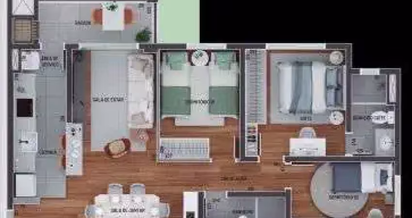 Apartamento para venda em tingui de 59.00m² com 2 quartos