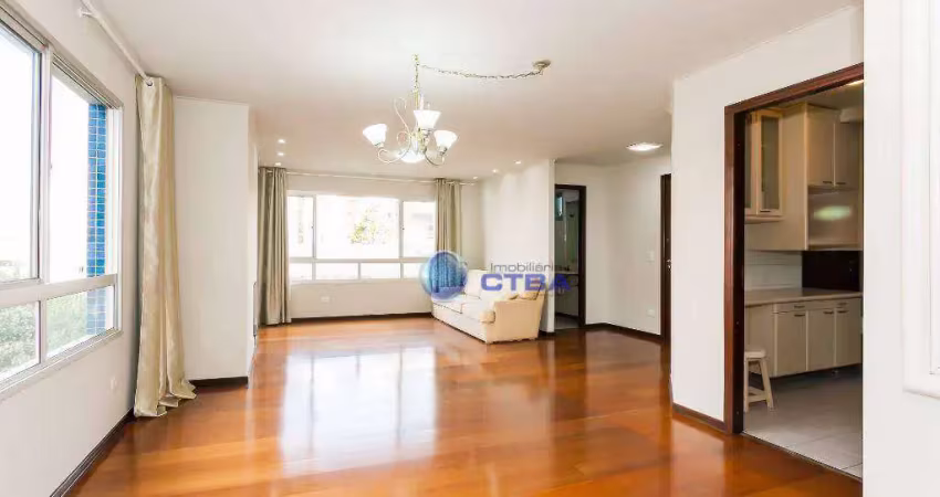 Apartamento para alugar em batel de 128.00m² com 4 quartos, 1 suite e 2 garagens