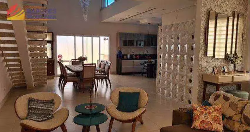 Sobrado para venda em condomínio dona lucilla de 272.00m² com 3 quartos, 3 suites e 2 garagens