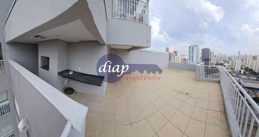 Lindo apartamento no Tatuapé com 2 dormitórios, sendo 1 suíte, 2 banheiros, sala, cozinha, varanda, amplo terraço descoberto com churrasqueira