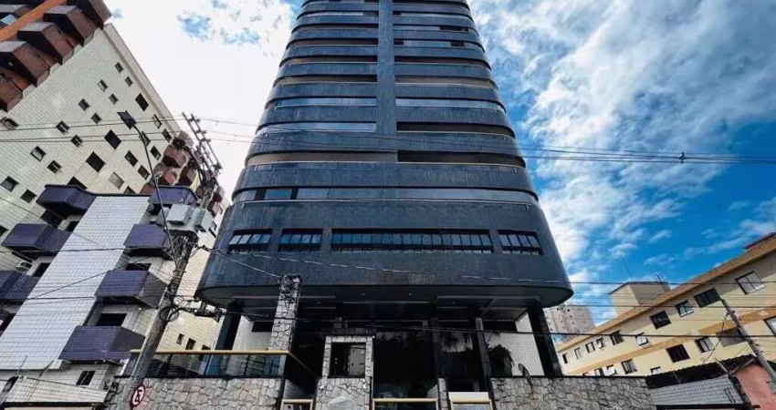 Apartamento amplo com 3 dormitórios, sendo 2 suites, 2 sacadas com vista mar - 2 vagas de garagem - semi-mobiliado - bairro: guilhermina