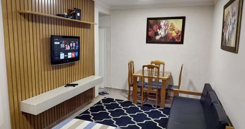 Sala Living Mobiliado – 1 Quadra da Praia | José Menino – Santos/SP
