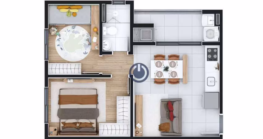 Apartamento com 2 dormitórios à venda, 44 m² por r$ 298.700,00 - atuba - pinhais/pr