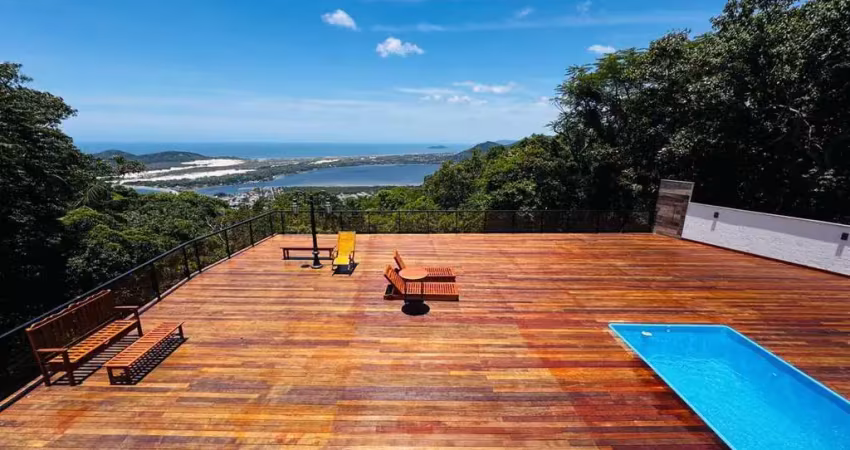 Casa alto padrão à venda, 4 quartos sendo 4 suítes, 5 vagas, piscina e jacuzzi, morro do assopro, lagoa da conceição, florianópolis - sc