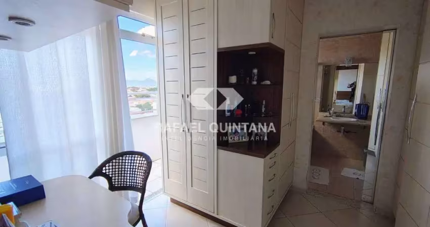 Apartamento de cobertura à venda, 3 quartos, sendo 2 suites master, piscina, dependencia completa, 4 vagas, no estreito, vista mar e ponte hercilio luz