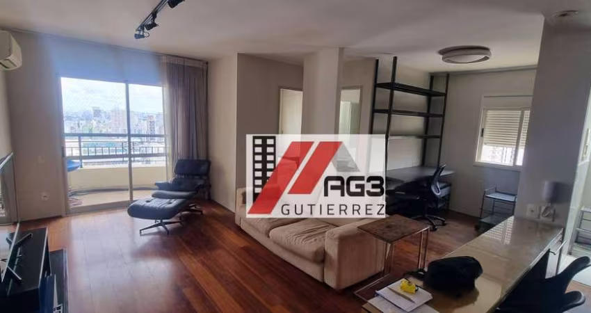 Apartamento mobiliado de 2 dormitórios em andar alto com vaga, varanda e lazer completo em Pinheiros