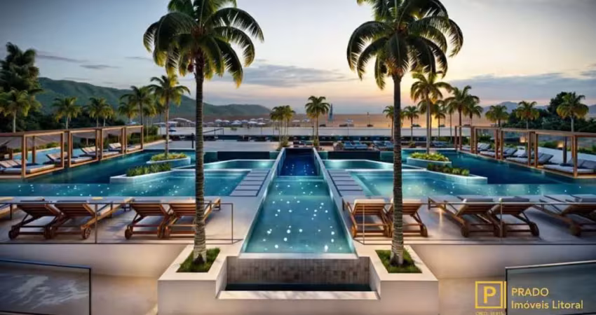 Apartamento em condomínio pé na areia, com conceito resort.